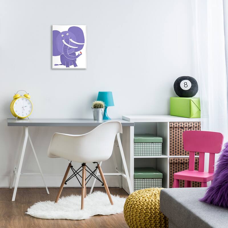 Stupell Elephant & Bird Friends Wall Plaque Art Design By Carla Daly