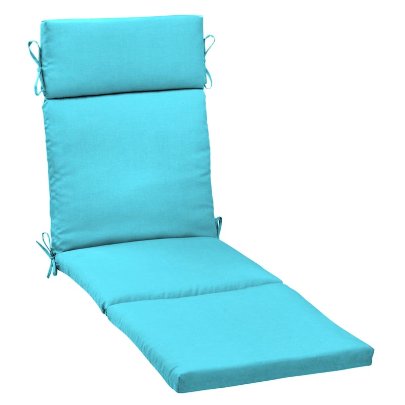 ARDEN Leala Texture Outdoor Chaise Lounge Cushion - 72 in L x 21 in W x 2.5 in H - Pool Blue Leala