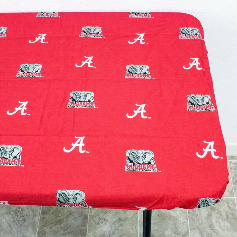 Alabama Crimson Tide Tailgate Fitted Tablecloth, 33" x 33", Card Table