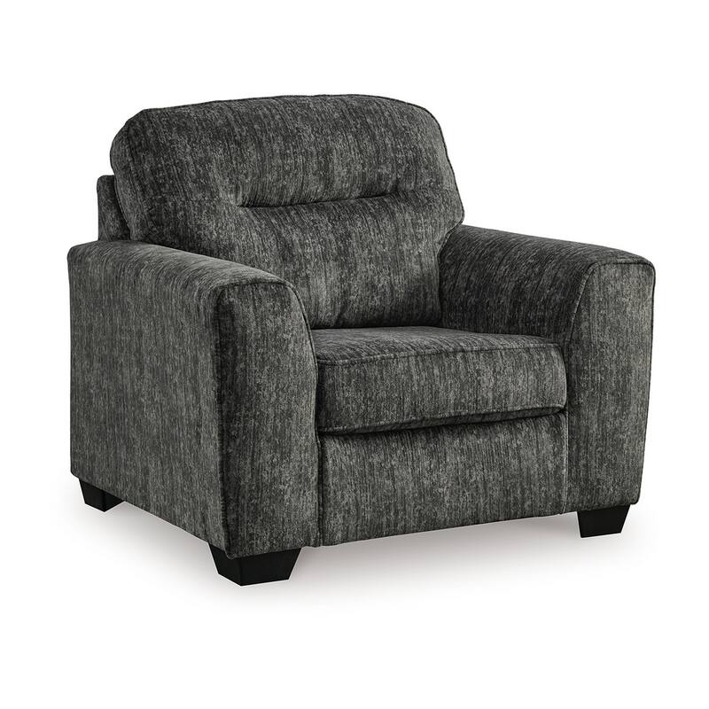 Layla Accent Armchair, Extra Plush Cushioned Dark Gray Polyester
