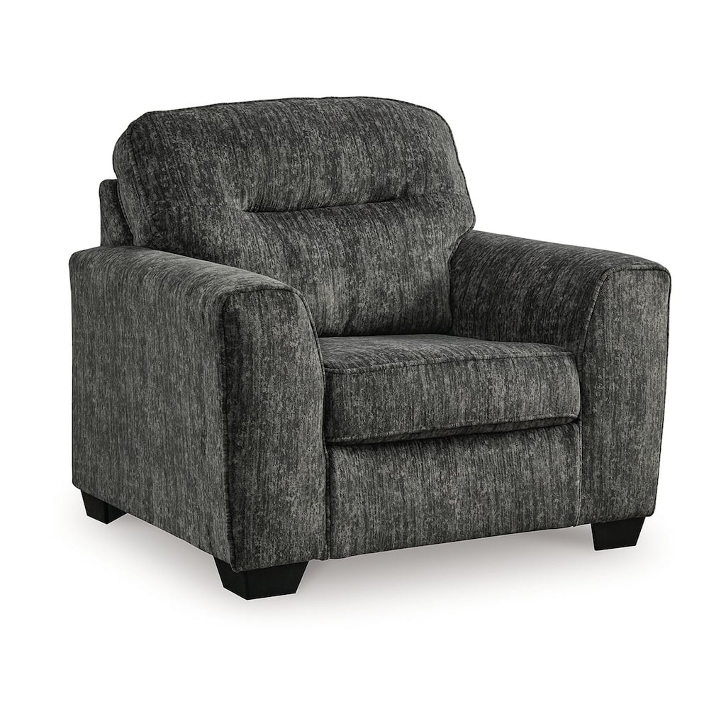Layla Accent Armchair, Extra Plush Cushioned Dark Gray Polyester