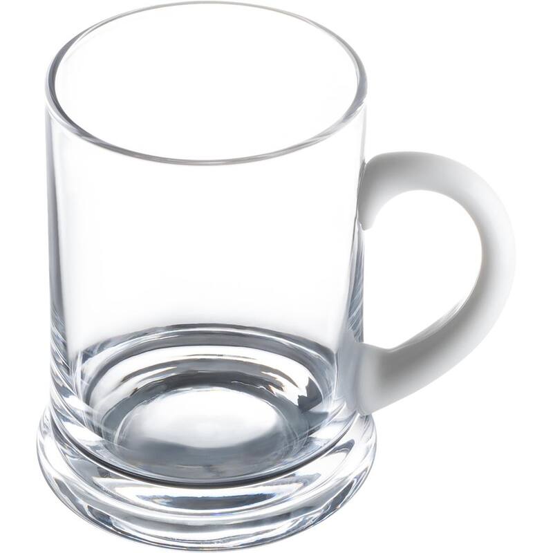 Majestic Gifts Inc. European 24 oz. Glass Mug with white handle