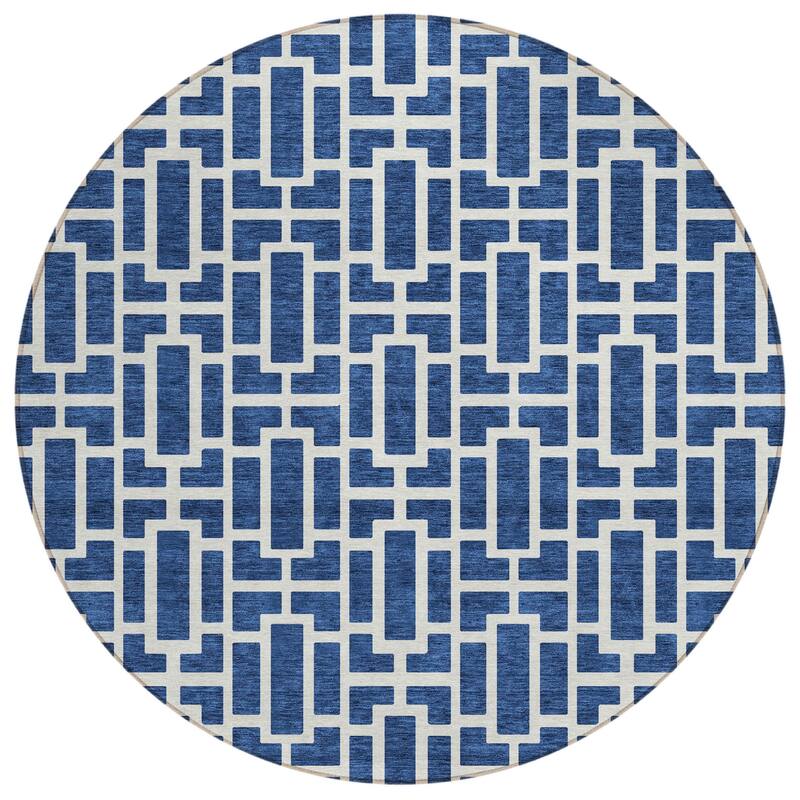 HomeRoots Geometric Transitional Rectangle Outdoor Rug