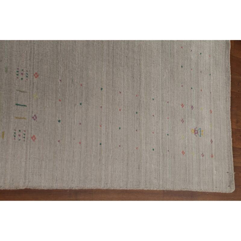 Gabbeh Area Rug Handmade Oriental Wool Carpet - 9'0"x 11'8"