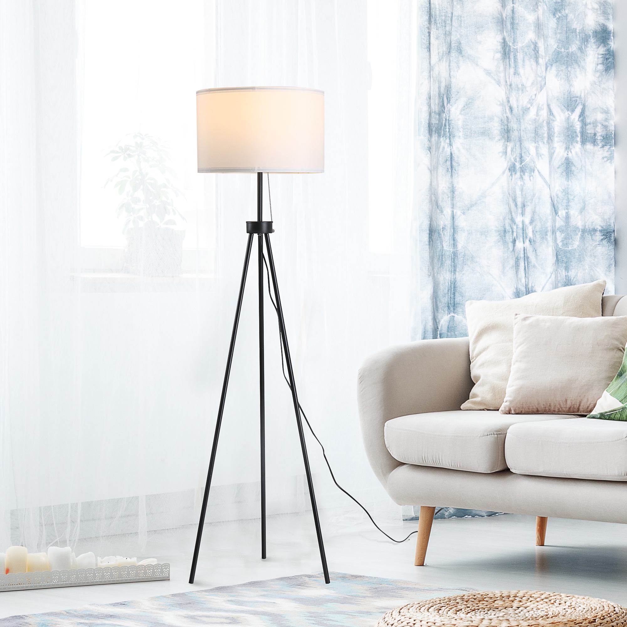 Mainstays black tripod floor lamp shop