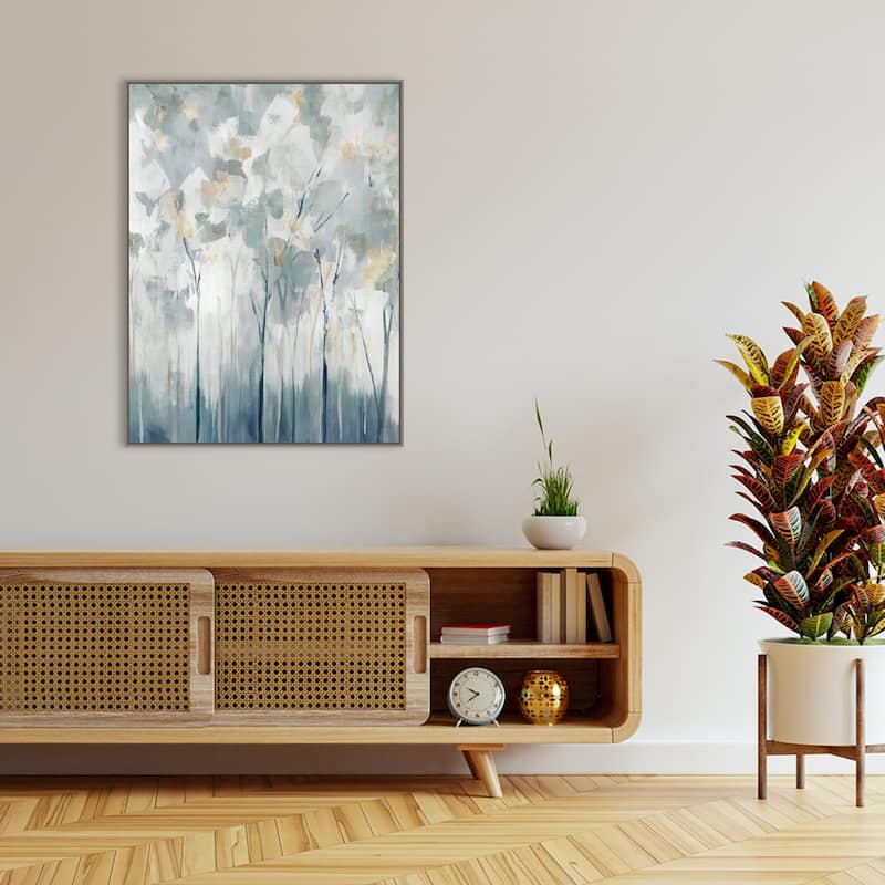 Blue Forest Adventure I by Ian C Framed Canvas Wall Art Print - Sylvie Greywash
