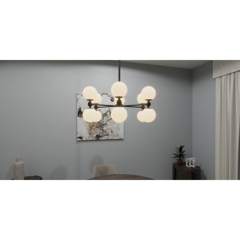 Elser 12-Light Matte Black Chandelier