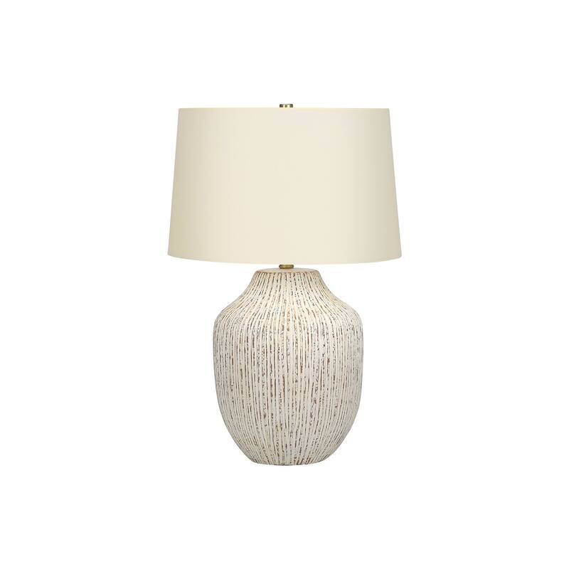 Lighting, 26"h, Table Lamp, Cream Ceramic, Ivory / Cream Shade - Cream