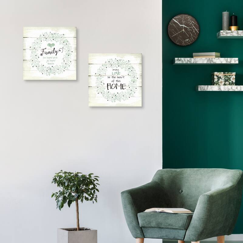 Family Love Joy & Heart of this Home Canvas Art Prints