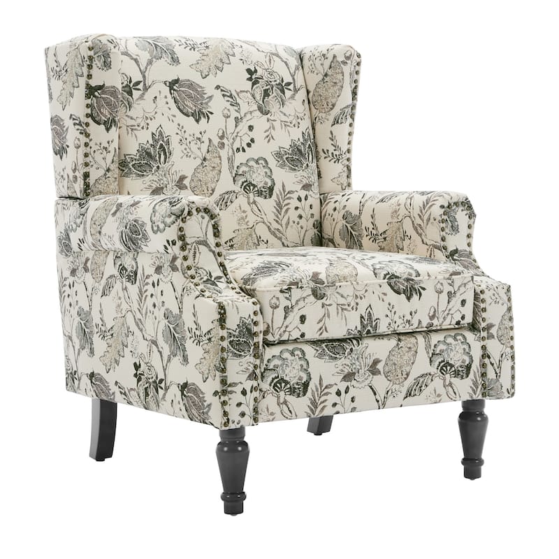 Set of 2 Patterned Upholstered Accent Chair for Living Room