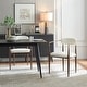 preview thumbnail 5 of 107, Modern Industrial Elmore Upholstered Dining Chairs (Set of 2) with Iron Frame by Christopher Knight Home Gold/Coffee Gold