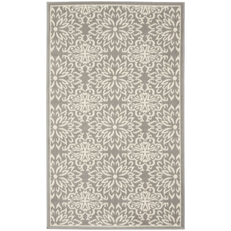 Nourison Jane Floral Medallion Indoor only Area Rug - 3' x 5' - Ivory/Grey