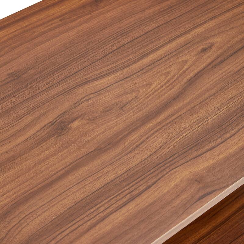 35.4" Modern Rectangular Coffee Table with Storage Shelf for Living Room, Bedroom and Study Room