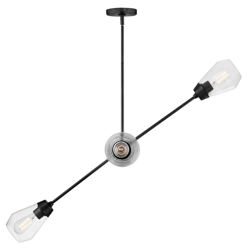 Lark 83584 Livie 4 Light 44" Wide Sputnik Chandelier with Clear Glass