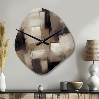 Painting Of Abstract Shapes IV - Abstract Painting Wall Clocks in ...
