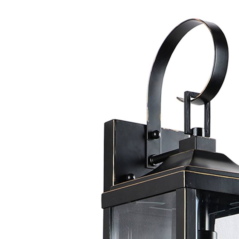 Samira 1 Light Outdoor Wall Lantern in Imperial Black
