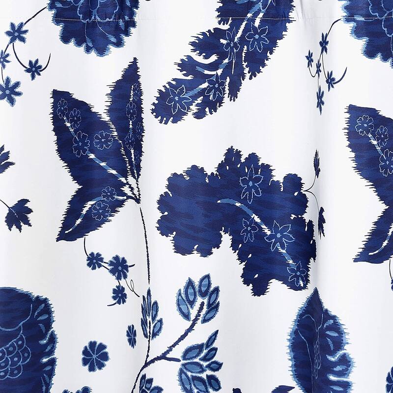 DriftAway Gianna Flower, Floral, Leaf, Botanic Blackout Lined Window Curtain Panel Pair