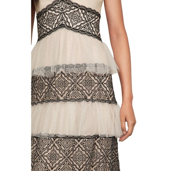 bcbgmaxazria black and white dress