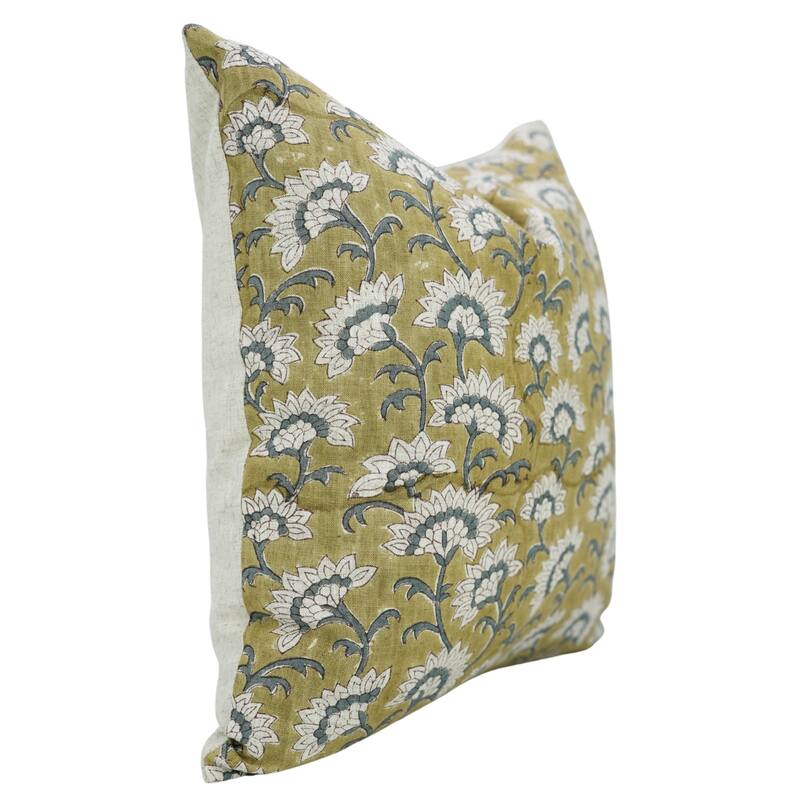 Fabdivine Viscose 14x20 Inch Floral Pillow Cover Throw Home, Fall Decor or Boho Bedroom Rectangle Cushioncase, Rajnigandha