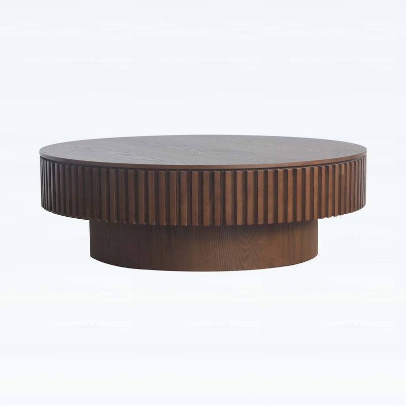 39.37'' Round Coffee Table with Storage,for Living Room,Bedroom,Apartment,or Office