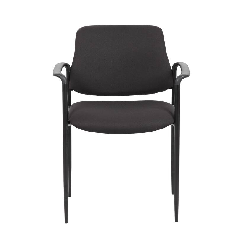 Jill Diamond Stacking Chair, Square Back, Waterfall Seat, Black Crepe