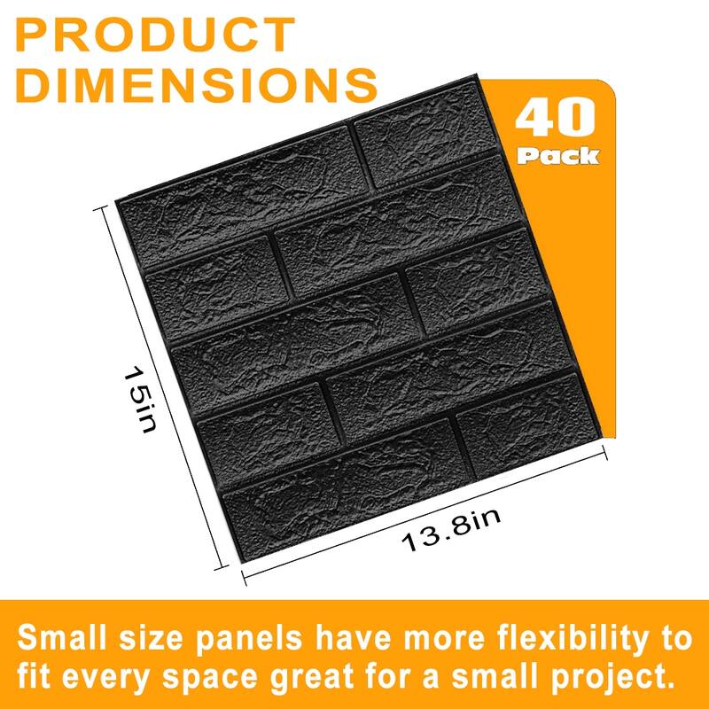 Art3D Vinyl Peel and Stick Stone Backsplash Tile ,15''x13.8'',20sheet