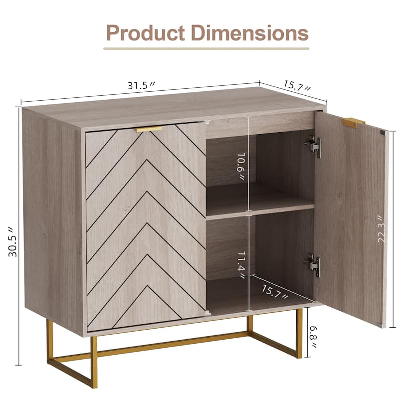 Sideboard Buffet Cabinet with Storage Adjustable Shelf Cabinet for Living Room, Kitchen