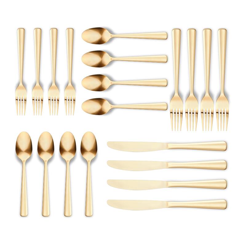 Ornative ALICJA Stainless Steel 42 Pieces Flatware Set with Buffet - 10.71" H x 14.37" W x 1.77" D