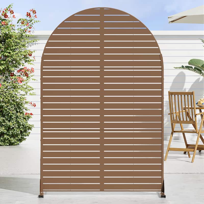 Dovelina 6ft.Outdoor Freestanding Metal Privacy Screen Decorative Garden Fence - 72"x47"