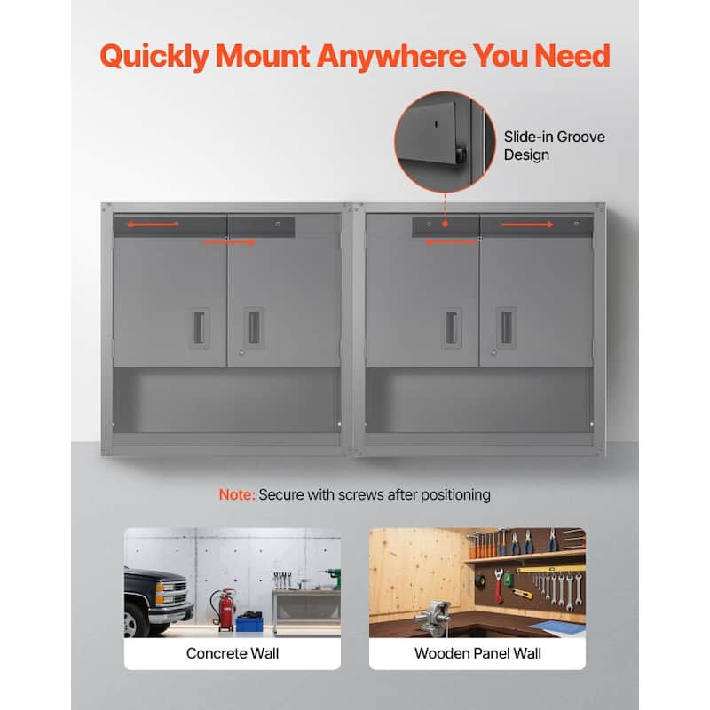 30 Inch Matte Black Metal Wall Storage Cabinet with Adjustable Shelves and Lockable Doors - 30” x 12.01” x 30”