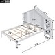 preview thumbnail 14 of 41, Rustic Wood Platform Bed with House-Shaped Headboard & Built-in LED