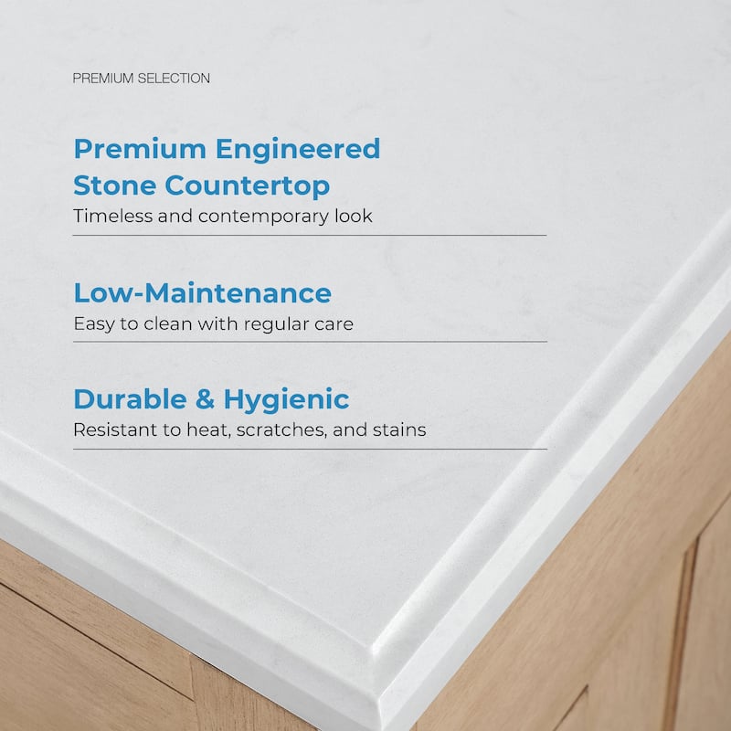 OVE Decors Newcastle 42 in Undermount Single Sink Vanity with Marble Top
