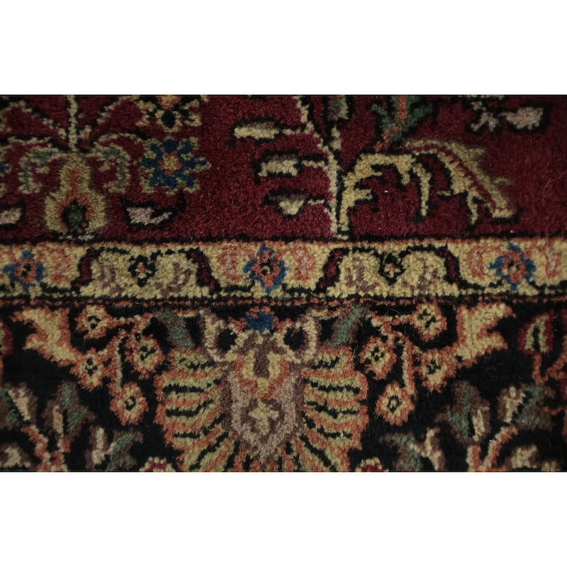 Hand Knotted Oriental 100% Wool Carpet Traditional Floral Red Tabriz Area Rug - 6' 4'' X 4' 1''