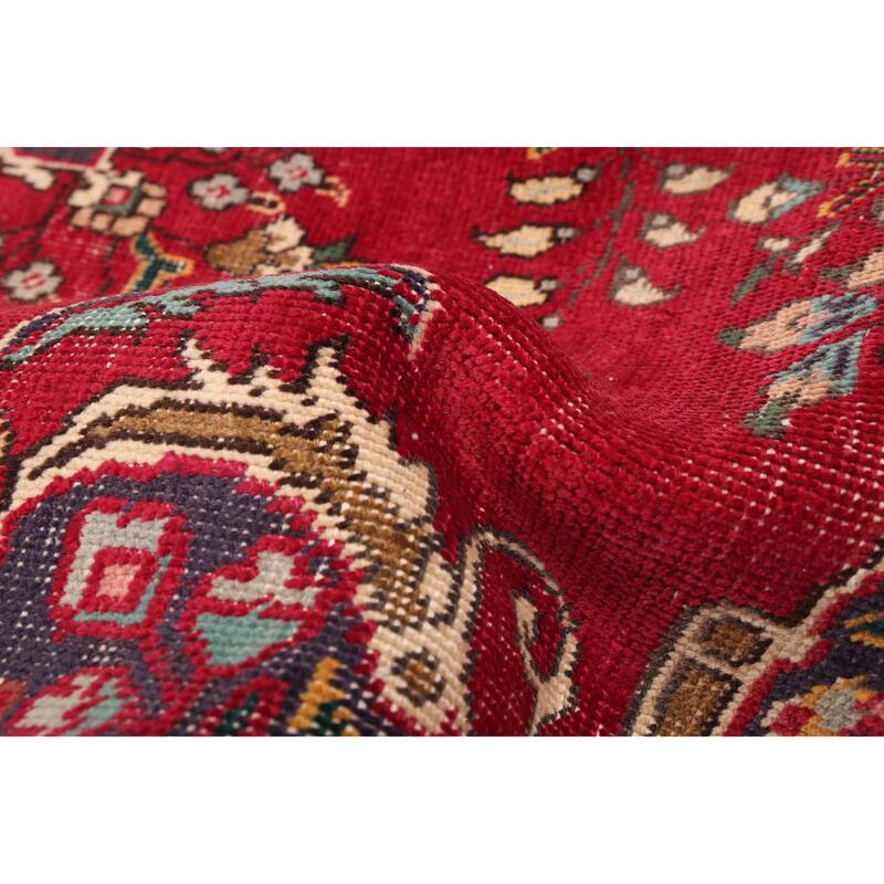 ECARPETGALLERY Hand-knotted Antalya Vintage Red Wool Rug - 6'8 x 9'10