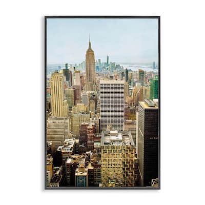 Stupell Overlooking Cityscape Buildings Framed Giclee Art Design By Seven Trees Design