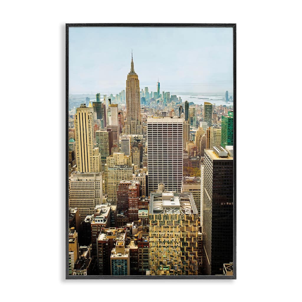 Stupell Overlooking Cityscape Buildings Framed Giclee Art Design By Seven Trees Design