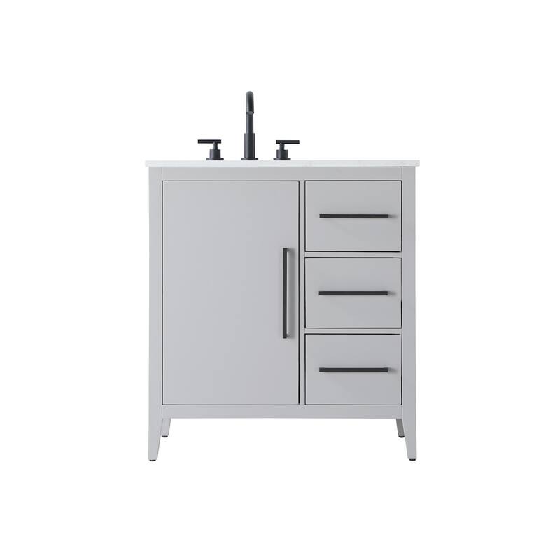 Elegant Lighting VF29332 Millie 32" Free Standing Single Basin Vanity - Gray