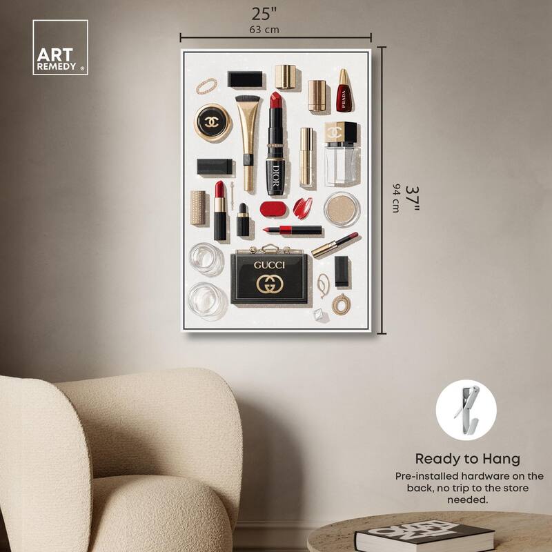 Luxury Makeup Collection II Canvas by Art Remedy
