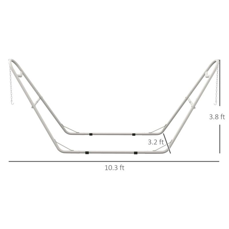 Adjustable Heavy Duty Hammock Stand Powder Coated Steel Supports Up to 550 Pounds Fits Most Brazilian Flat