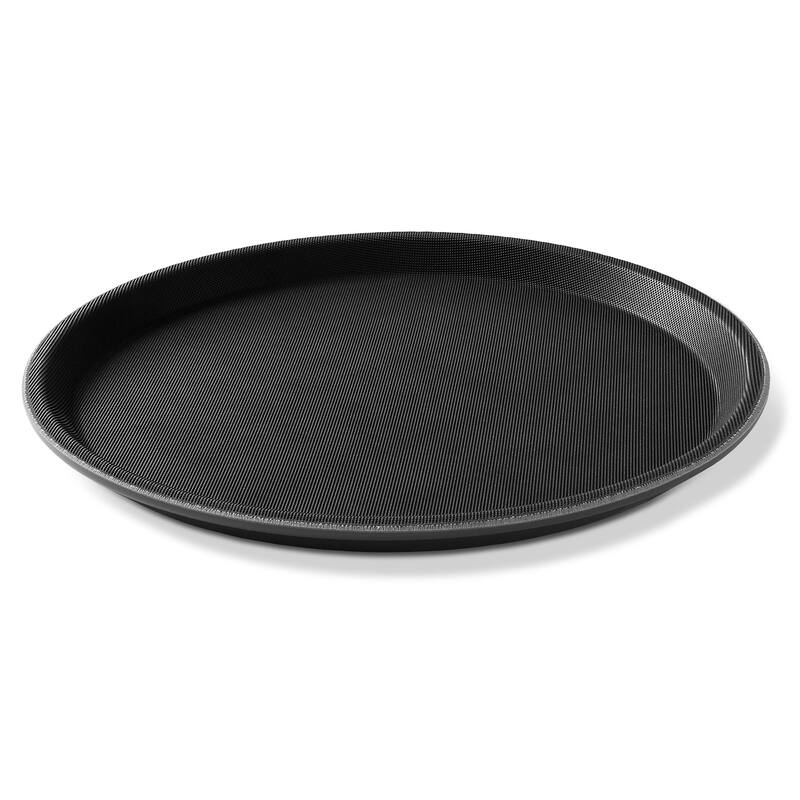 Set of 4 Round Restaurant Serving Trays NonSlip NSF