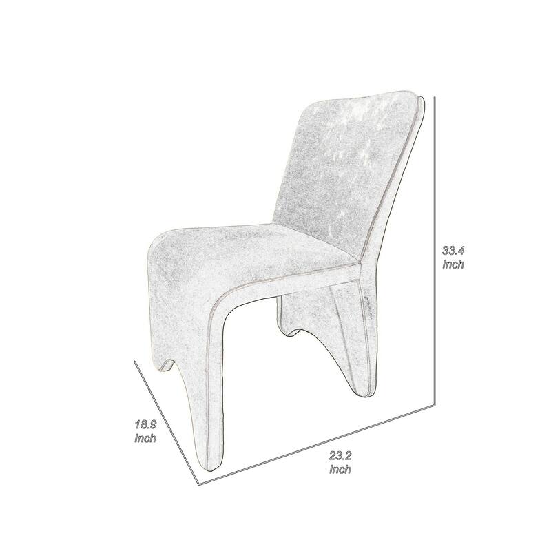 Brown/Beige Polyester Upholstered Metal Frame Dining Chair, Set of 2, Sturdy Dining Chair for Dining Rooms - 17.5