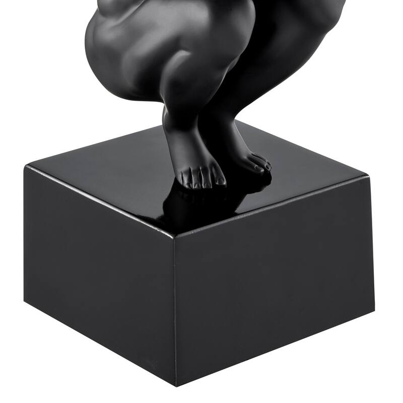 Saluting Man Resin Handmade Sculpture - N/A
