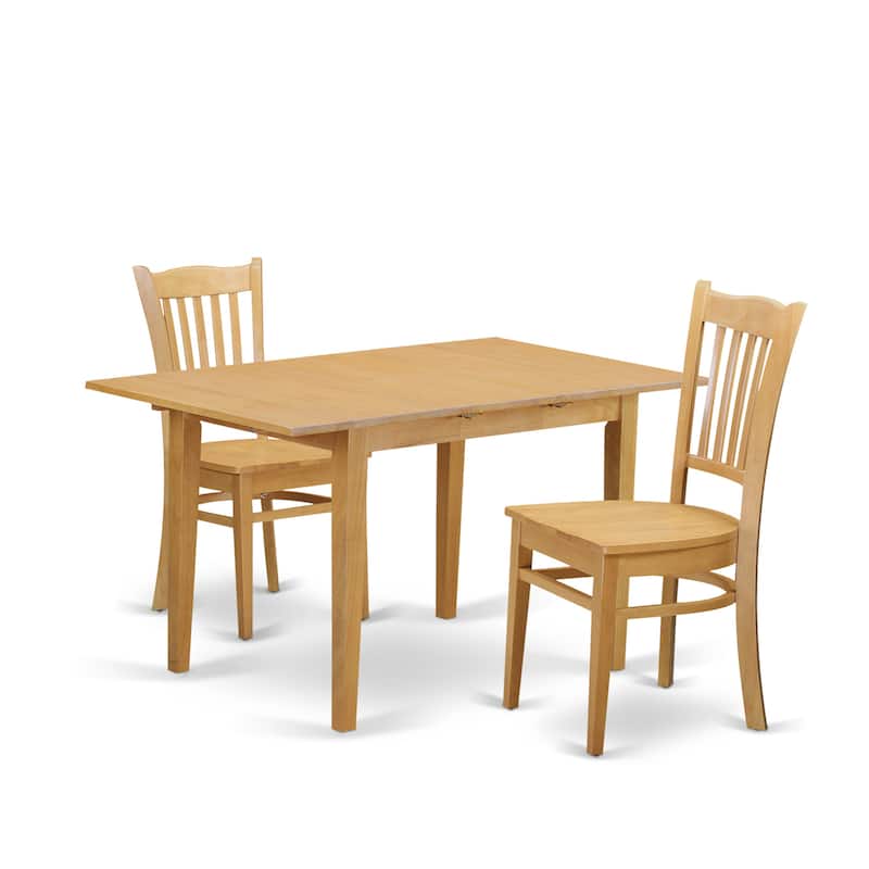 East West Furniture Dining Set Includes a Rectangle Dining Table with Butterfly Leaf and Kitchen Chairs (Pieces Options)