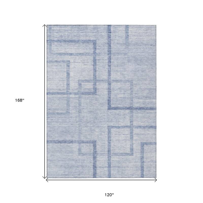 HomeRoots Geometric Transitional Rectangle Outdoor Rug