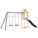 preview thumbnail 11 of 15, vidaXL Swing Set Outdoor Backyard Wooden Playground Equipment for Kids Age 3-8