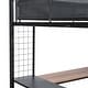preview thumbnail 10 of 13, Metal Full Size Loft Bed with Wood Slat,Built-in Desk,2-tier Shelves