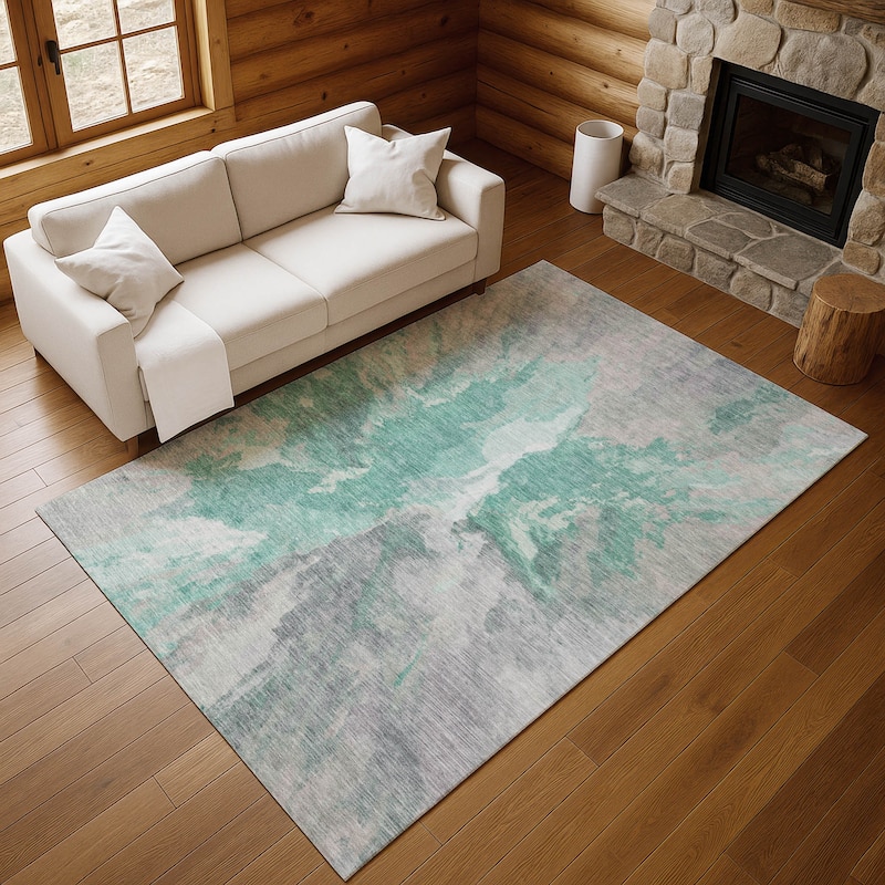 Premium Washable Super Soft Abstract Burst Mayfield Rug