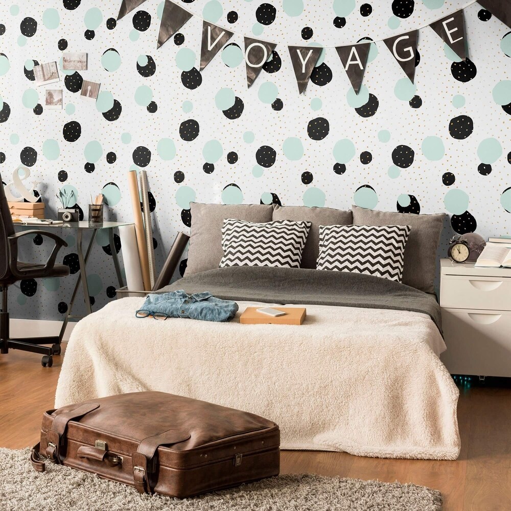 Buy Black, Polka Dot Wallpaper Online at Overstock | Our Best Wall  Coverings Deals