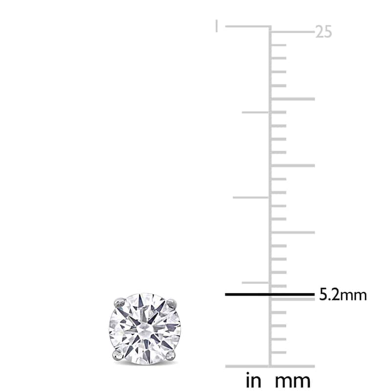 1ct TDW Lab-Grown Diamond Martini Style Solitaire Stud Earrings in 14k White Gold