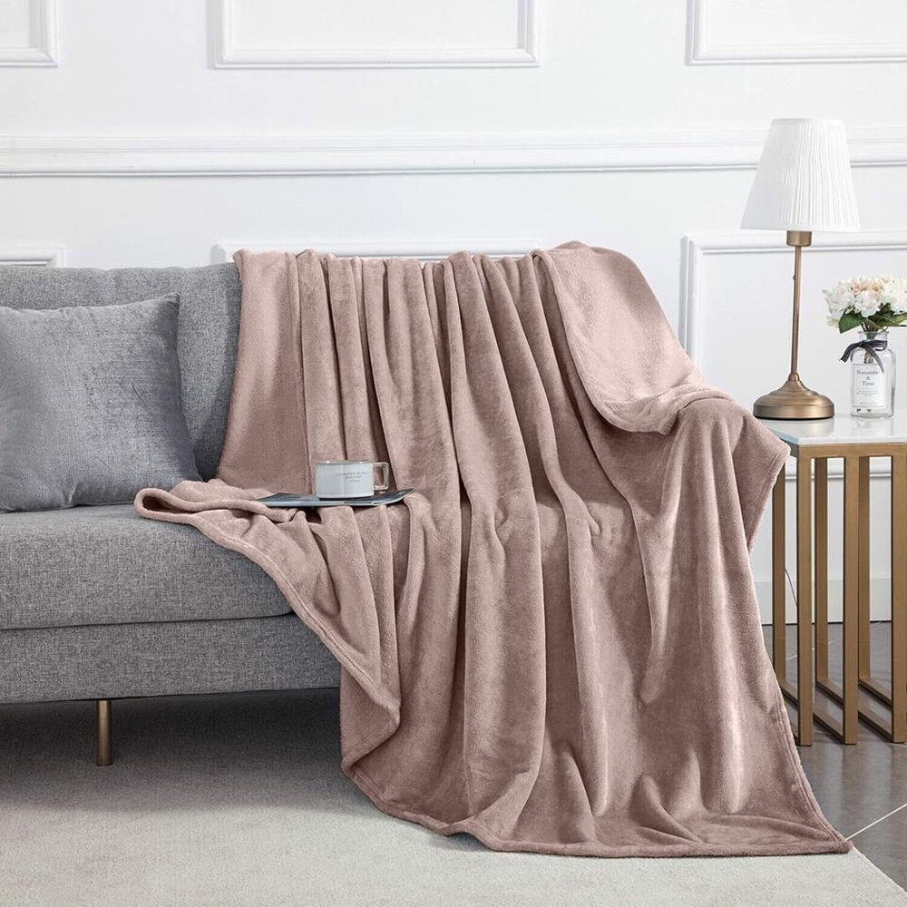 50 x 60 Throw Reversible Faux Fur Fleece Bed Blanket Pink Bed Bath Beyond 40290729